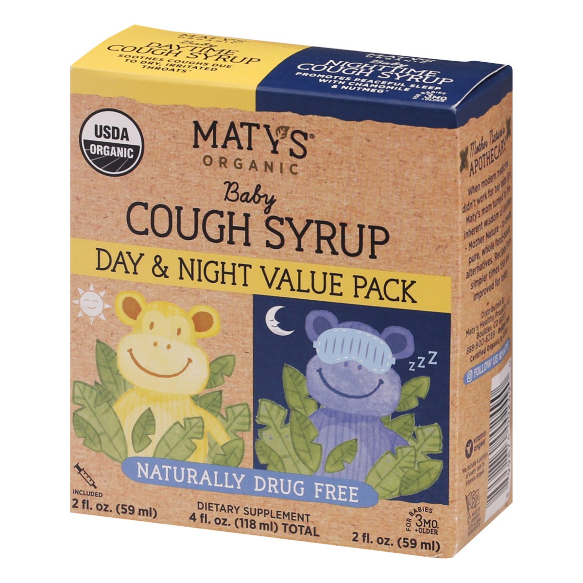 slide 10 of 14, Maty's Organic Day & Night Value Pack Baby Cough Syrup 4 oz, 4 oz