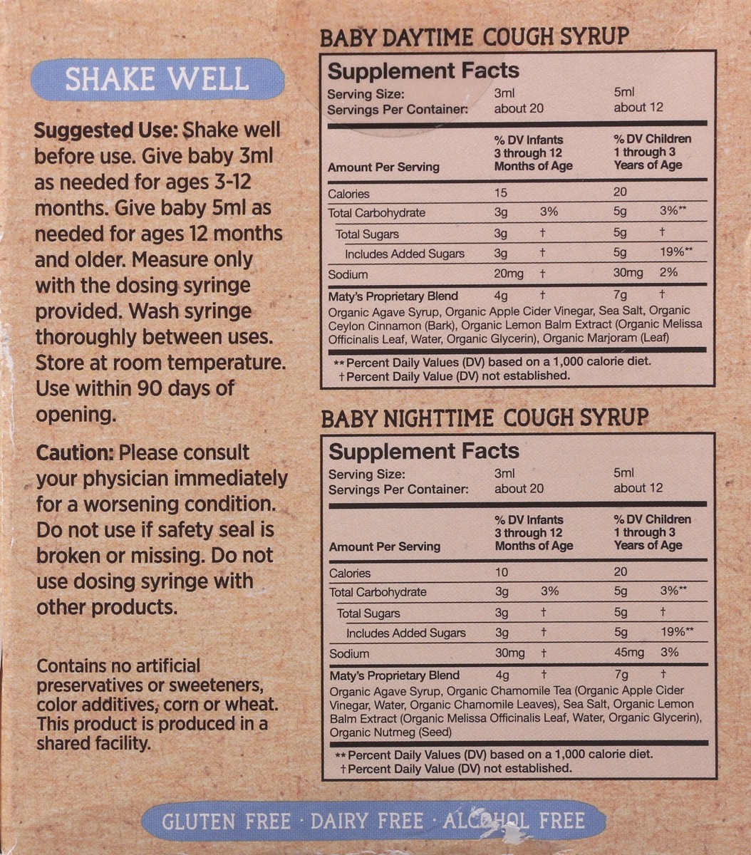 slide 8 of 14, Maty's Organic Day & Night Value Pack Baby Cough Syrup 4 oz, 4 oz