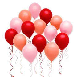 American Greetings Assorted Pink, Red, and Orange Birthday Balloons - 15 ct