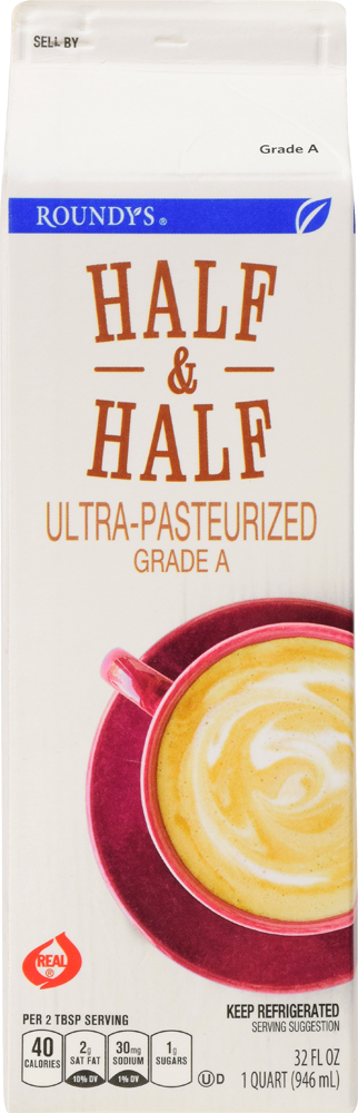 slide 3 of 3, Roundy's Roundys Half Half, 1 qt