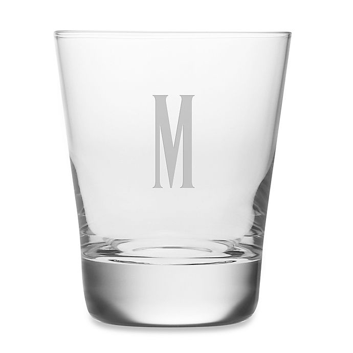 slide 1 of 1, Susquehanna Glass Monogrammed Block Letter M'' Double Old Fashioned'', 4 ct