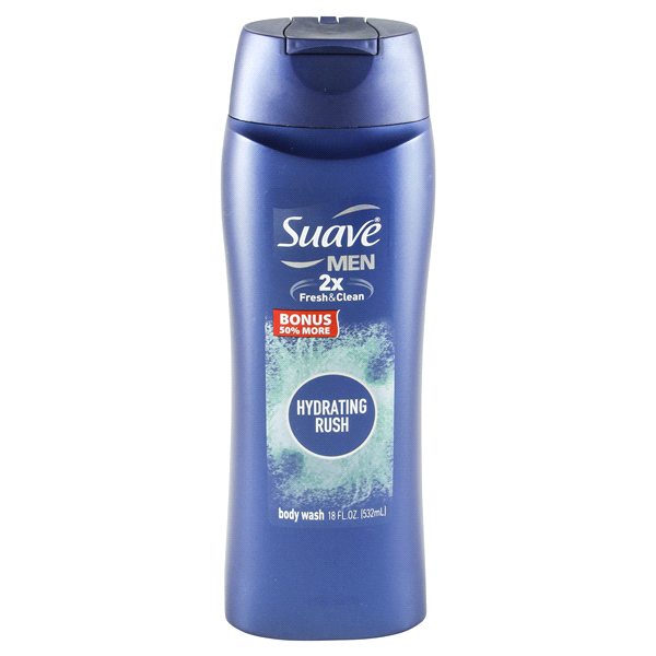 slide 1 of 1, Suave Mens Clean Fresh Body Wash, 12 oz