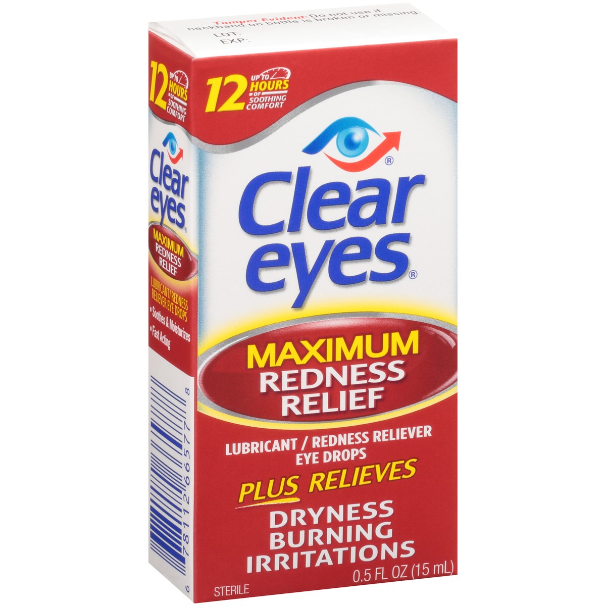 slide 2 of 10, Clear Eyes Maximum Strength Eye Drops for Redness Relief, Dryness, Burning, & Irritation - 0.5 fl oz, 0.5 fl oz