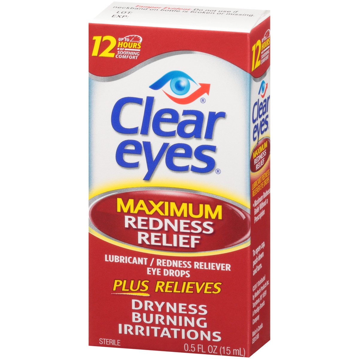 slide 4 of 10, Clear Eyes Maximum Strength Eye Drops for Redness Relief, Dryness, Burning, & Irritation - 0.5 fl oz, 0.5 fl oz