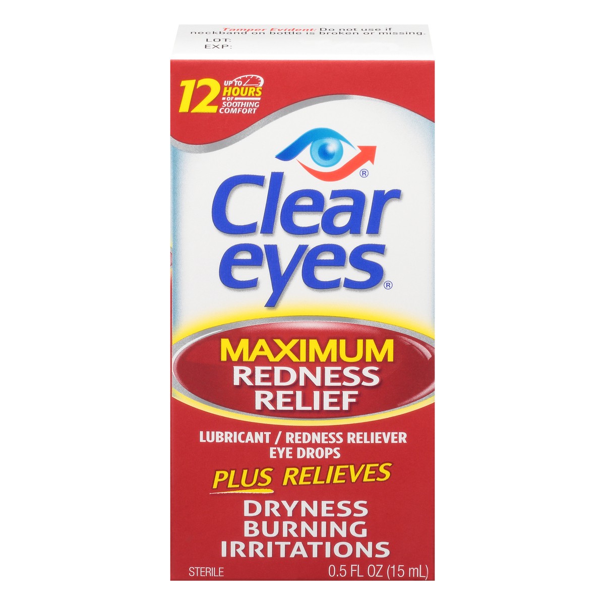 slide 3 of 10, Clear Eyes Maximum Strength Eye Drops for Redness Relief, Dryness, Burning, & Irritation - 0.5 fl oz, 0.5 fl oz