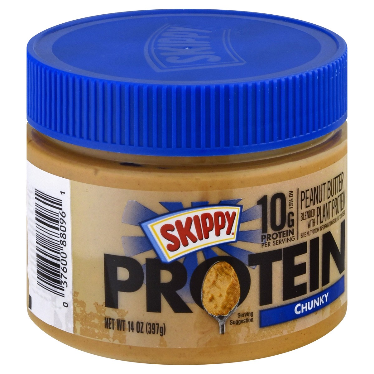 slide 7 of 12, Skippy Protein Chunky Peanut Butter 14 oz, 14 oz