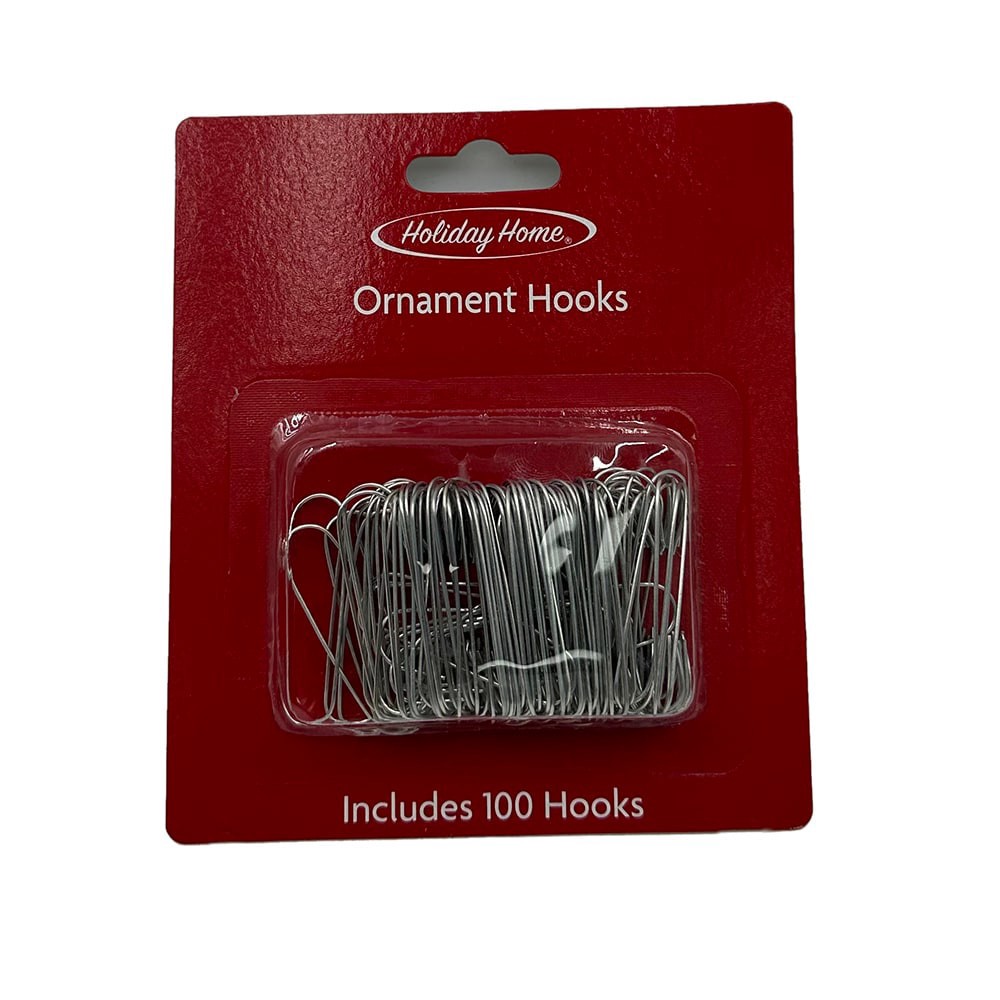 slide 2 of 2, Holiday Home Ornament Hooks Christmas Decor - Silver, 100 ct