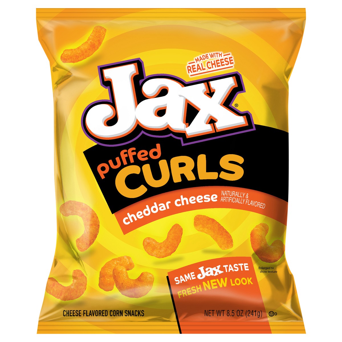 slide 1 of 7, JAX 8.5 oz Bachman Jax Cheddar Cheese Puffed Curls, 8.5 oz