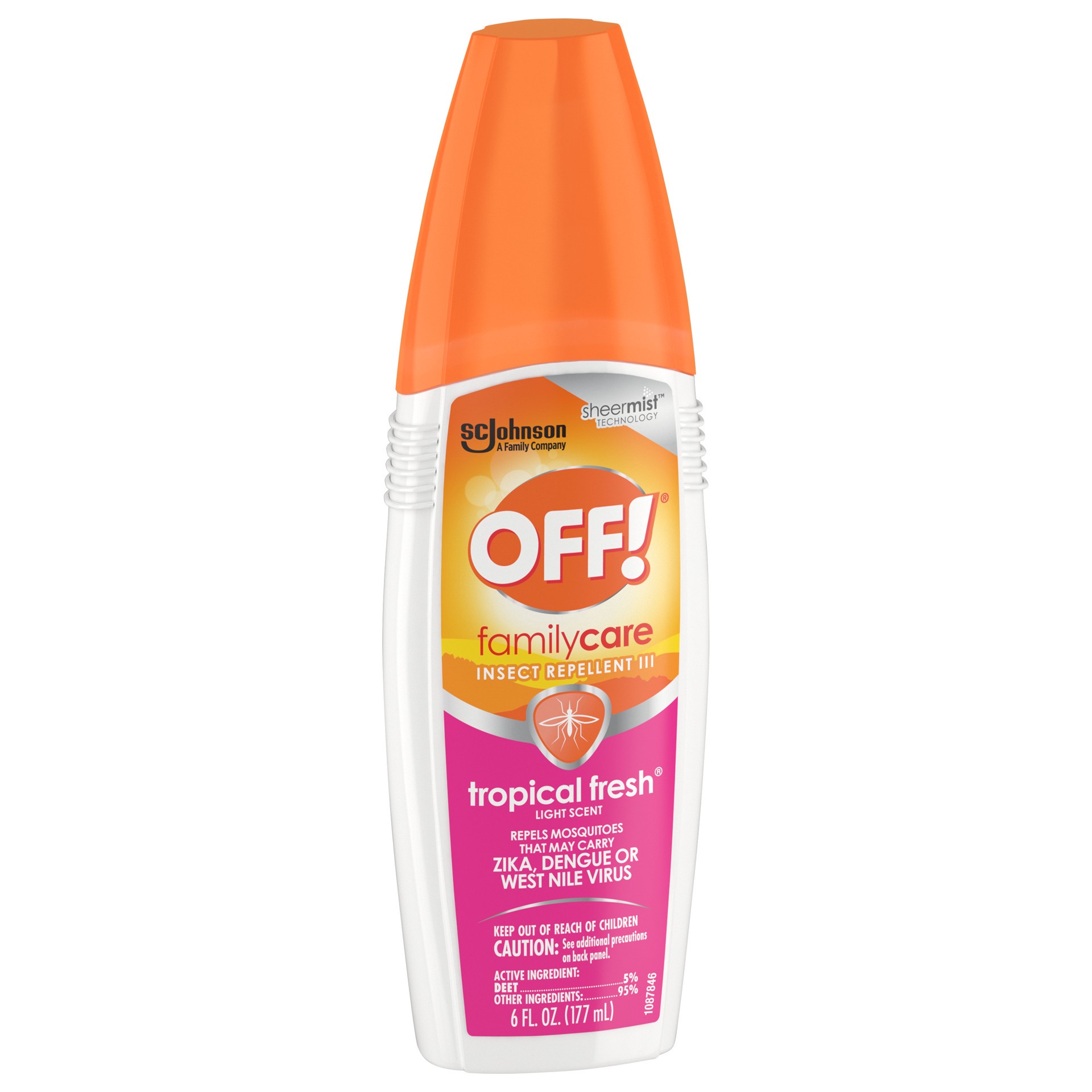 slide 5 of 5, OFF! FamilyCare Light Scent Tropical Fresh Insect Repellent III 6 fl oz, 6 oz