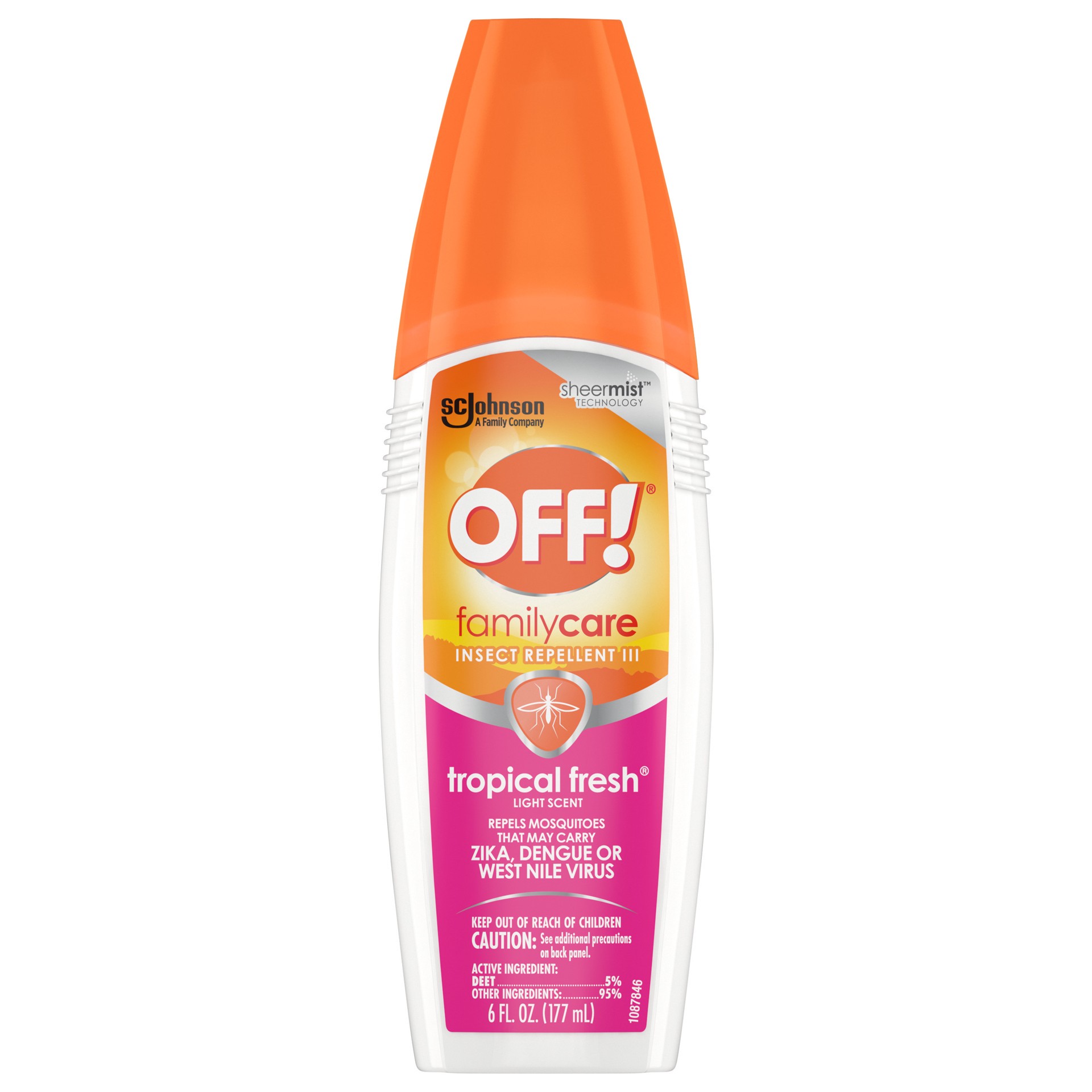 slide 1 of 5, OFF! FamilyCare Light Scent Tropical Fresh Insect Repellent III 6 fl oz, 6 oz