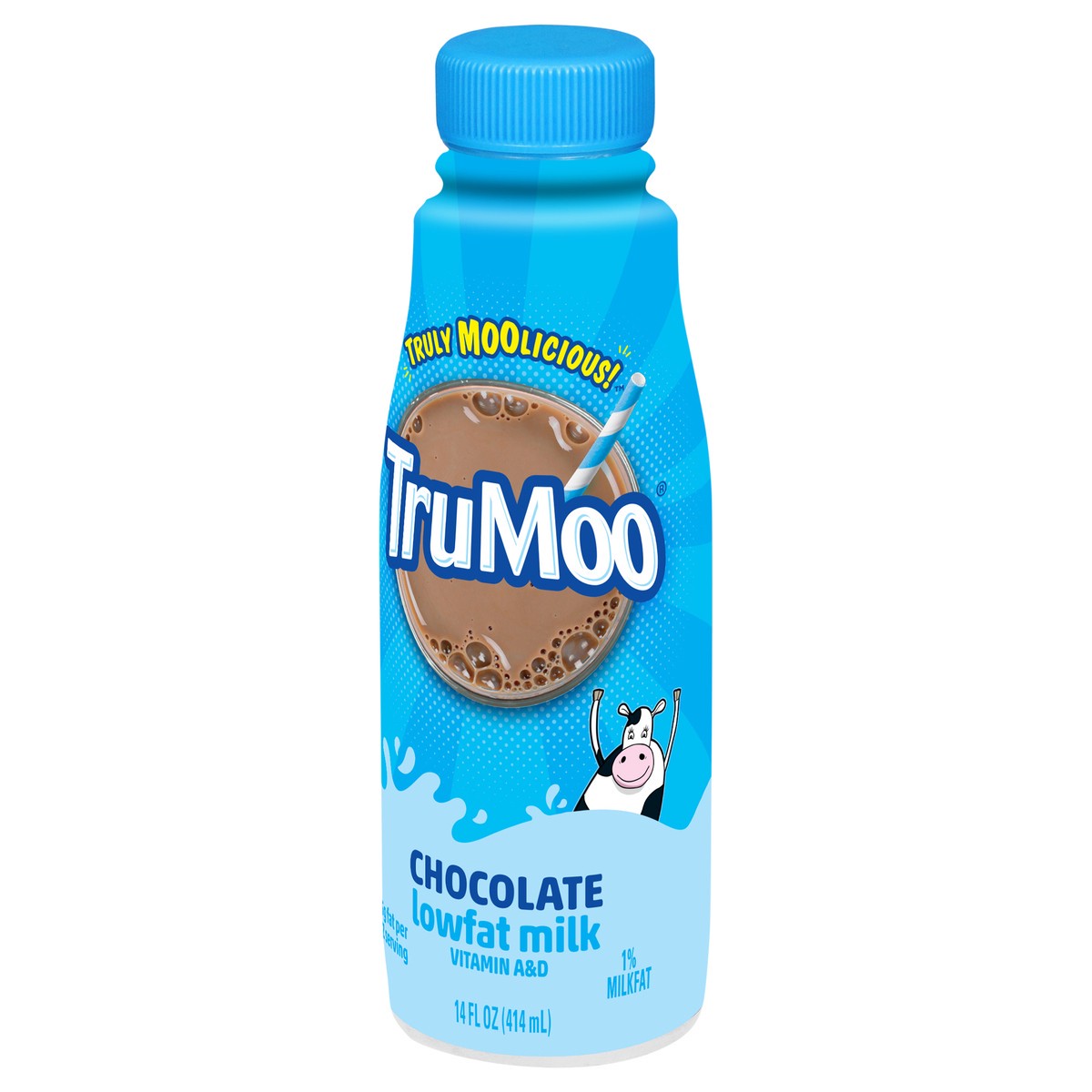 slide 8 of 9, TruMoo Chocolate Low Fat Milk 14oz, 14 fl oz