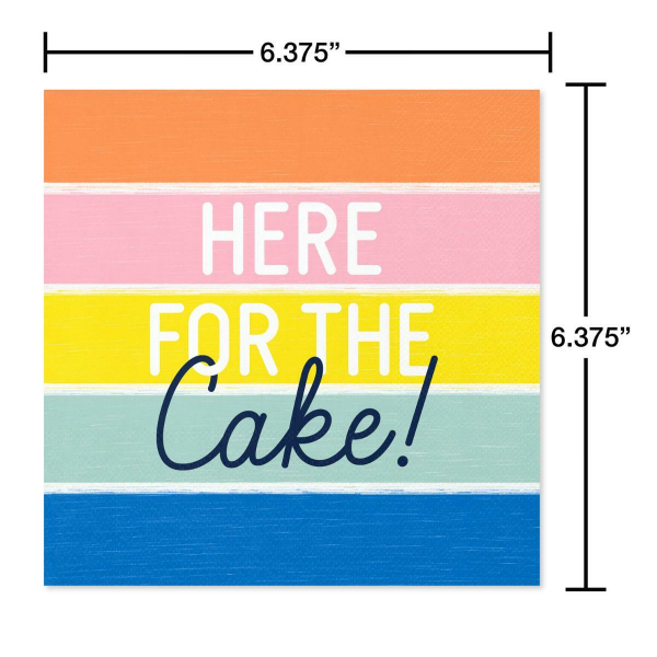 slide 7 of 9, American Greetings Napkin 20 Count - Here for the Cake, 20 ct