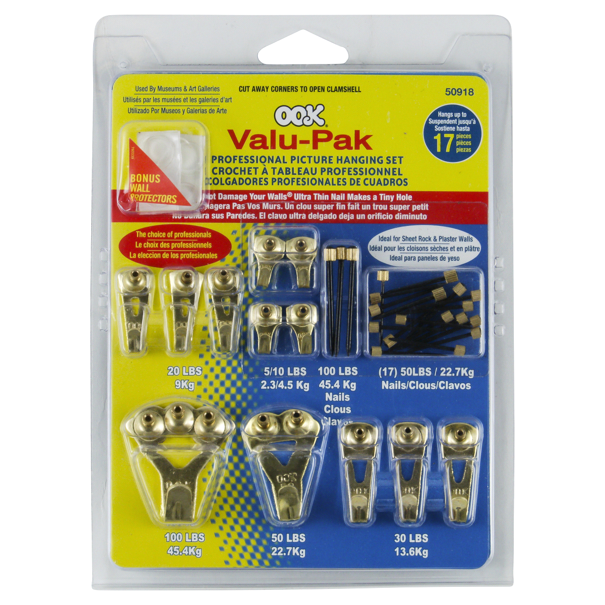 slide 1 of 5, OOK Professional Picture Hanging Set, Hangs 12 pictures, 10 ct; 100 lb