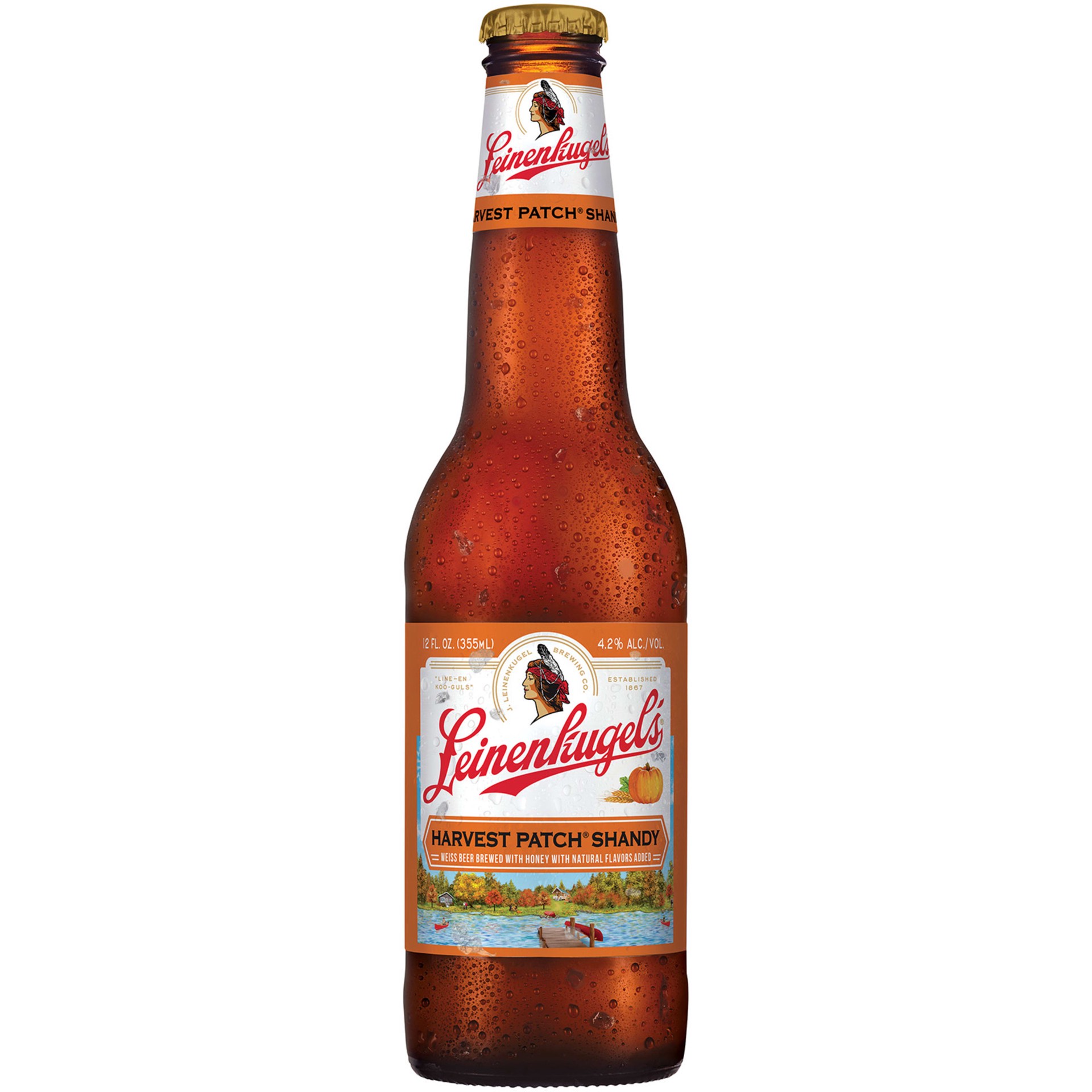 slide 3 of 4, Leinenkugel's Harvest Patch Shandy Leinenkugels Harvest Patch Shandy Craft Beer, Beer 12 Pack, 12 FL OZ Bottles, 4.2% ABV, 12 ct; 12 oz