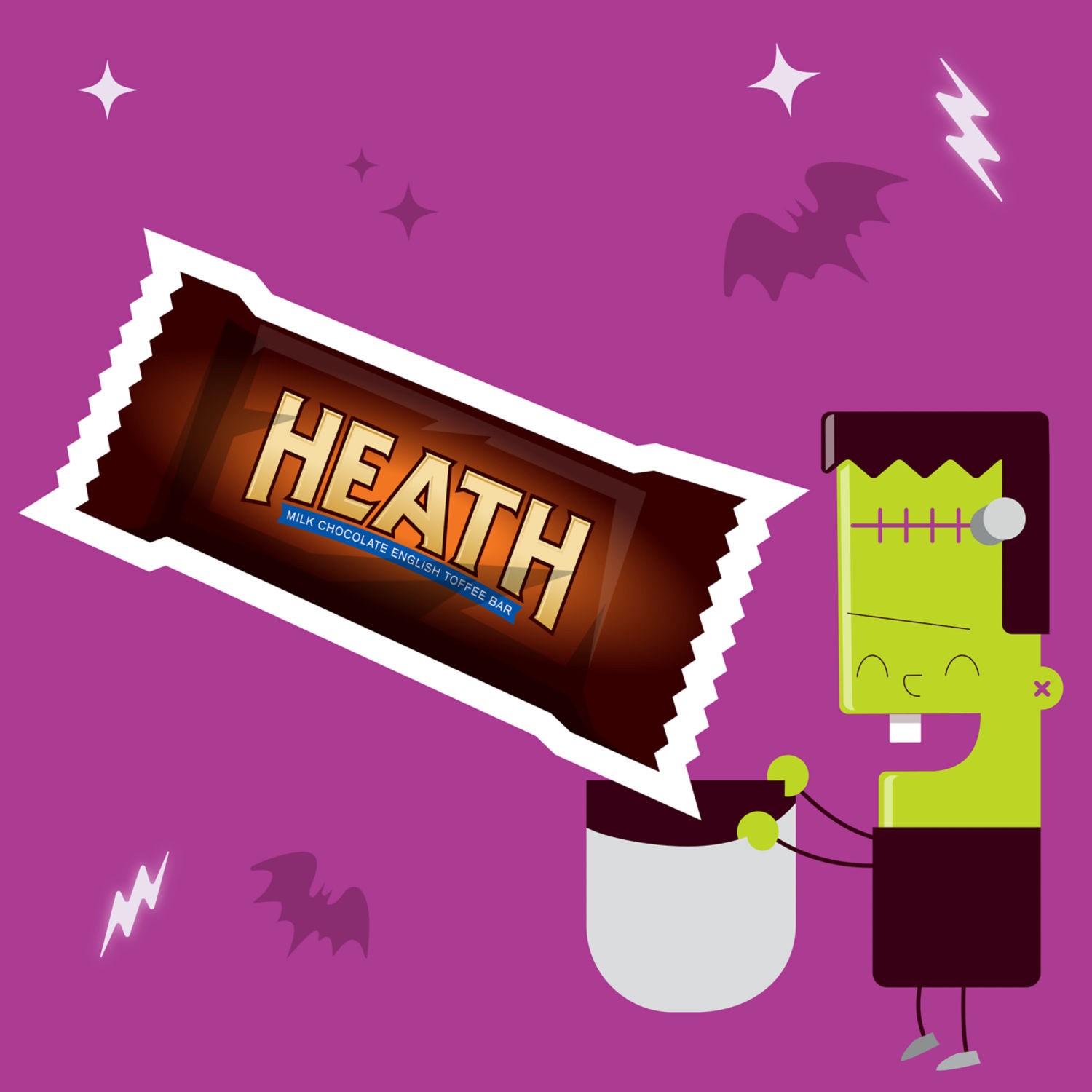 slide 8 of 8, HEATH Milk Chocolate English Toffee Snack Size Candy Bars, Halloween, 11.5 oz, Bag, 11.5 oz