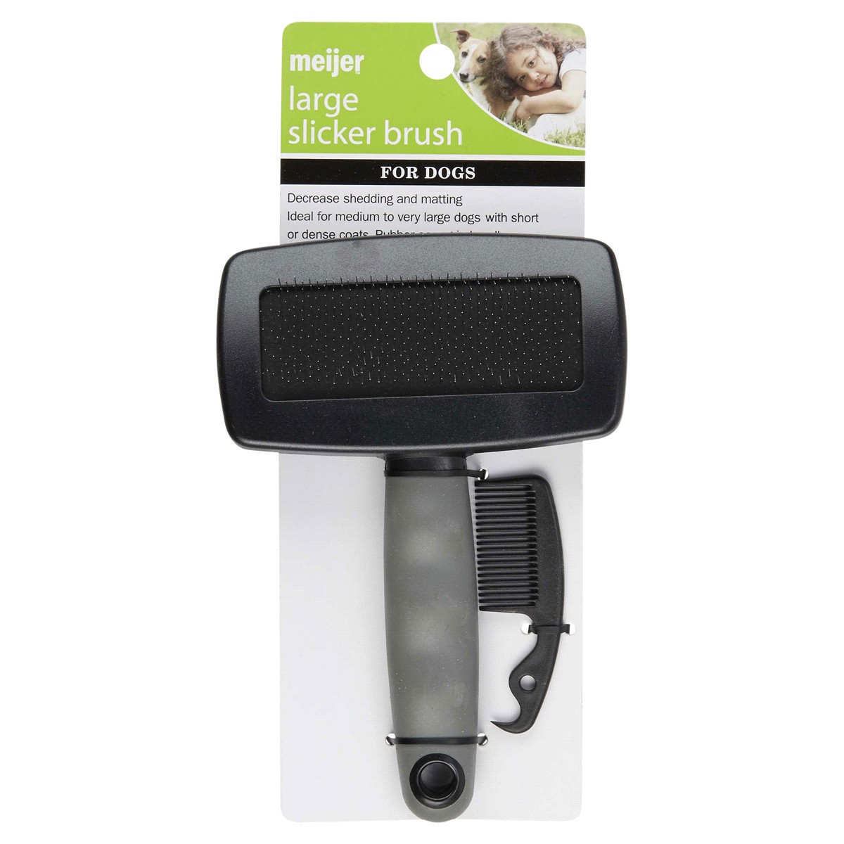 slide 1 of 5, Meijer Large Slicker Brush For Dogs, 2 ct