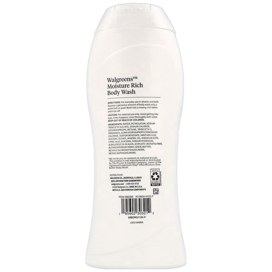 slide 5 of 5, Walgreens Moisture Rich Body Wash, 22 fl oz