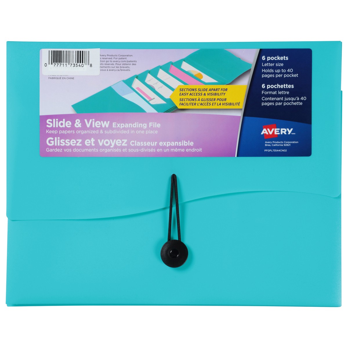 slide 3 of 4, Avery Slide & View Expanding File File Folder 1 ea, 1 ct