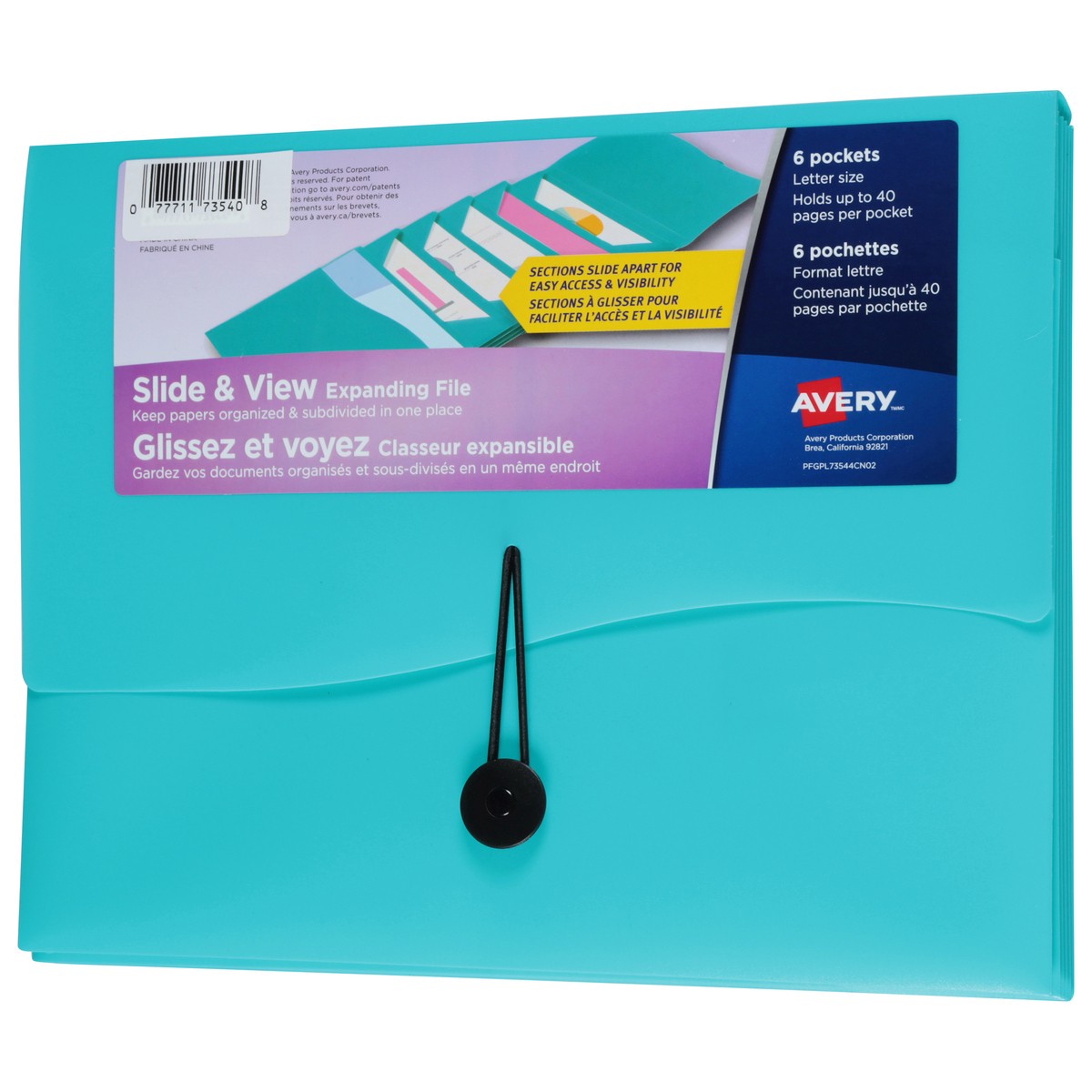 slide 2 of 4, Avery Slide & View Expanding File File Folder 1 ea, 1 ct