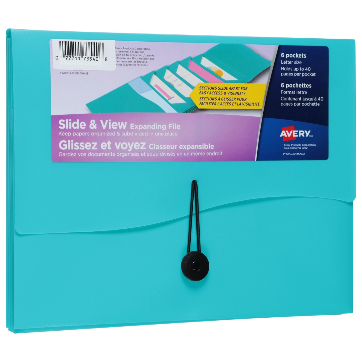 slide 4 of 4, Avery Slide & View Expanding File File Folder 1 ea, 1 ct