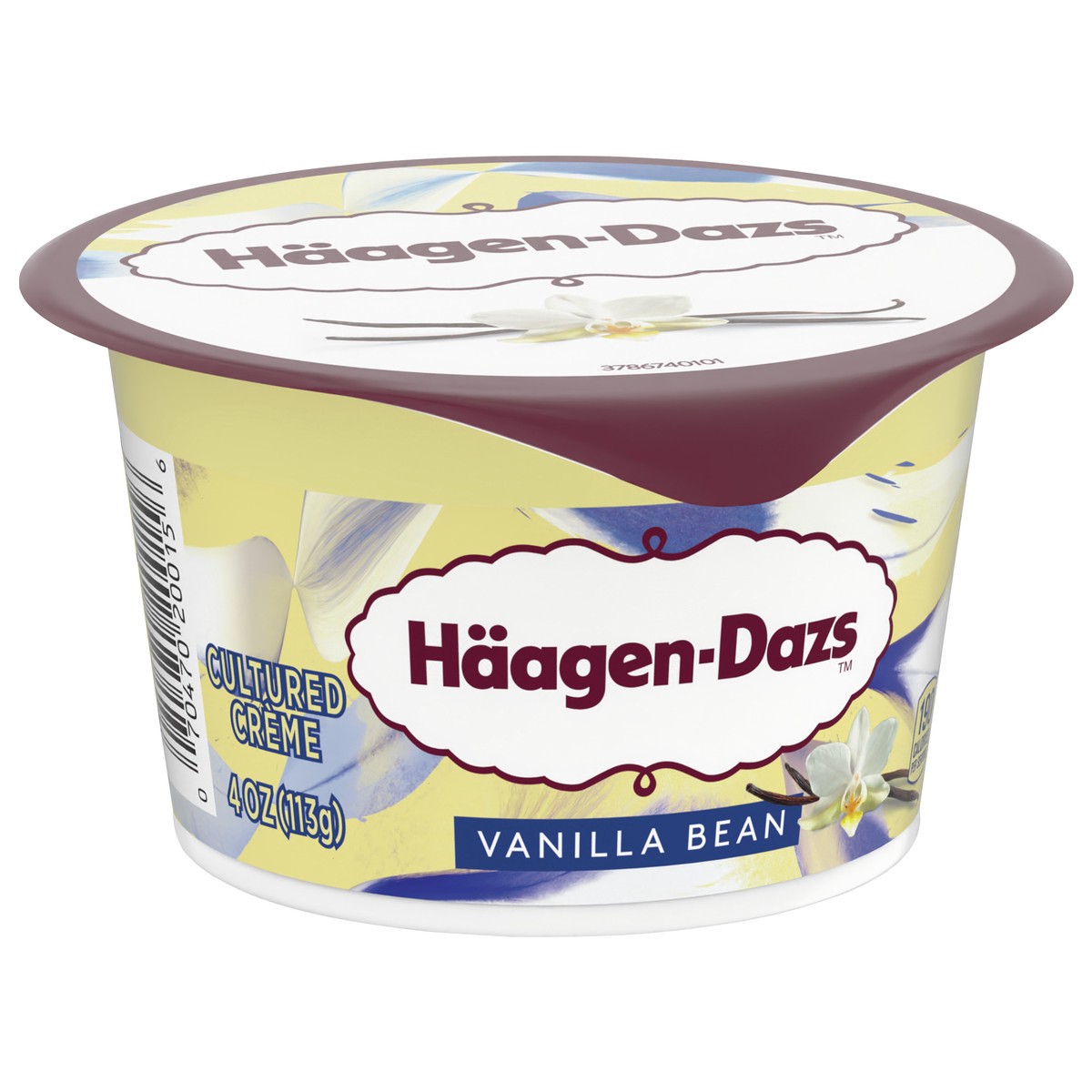 slide 3 of 11, Häagen-Dazs Haagen Dazs Cultured Cream Yogurt Style Snack, Vanilla Bean, 4 oz Cup, 4 oz
