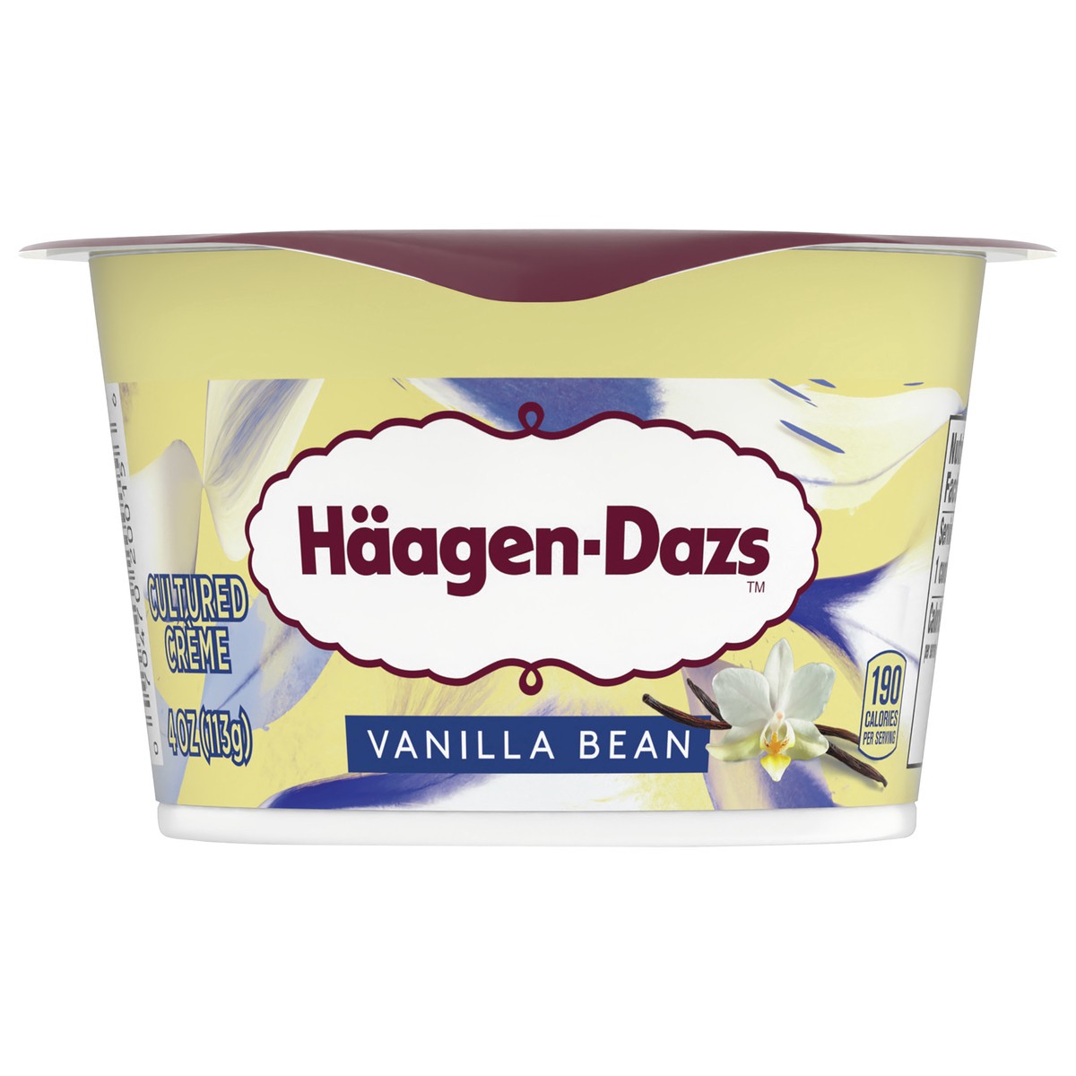 slide 7 of 11, Häagen-Dazs Haagen Dazs Cultured Cream Yogurt Style Snack, Vanilla Bean, 4 oz Cup, 4 oz
