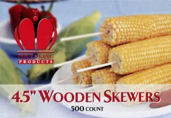 Poly King 4.5 Inch Wooden Skewers 500 ea