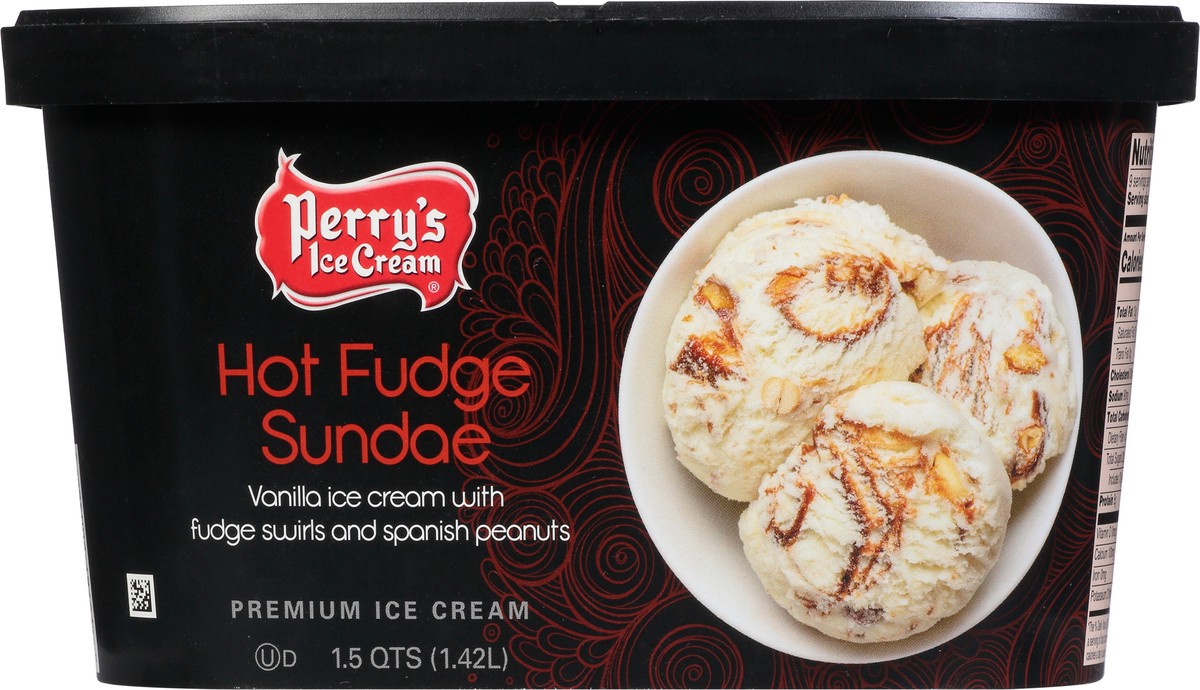 slide 4 of 14, Perry's Ice Cream Premium Hot Fudge Sundae Ice Cream 1.5 qt, 1.5 qt