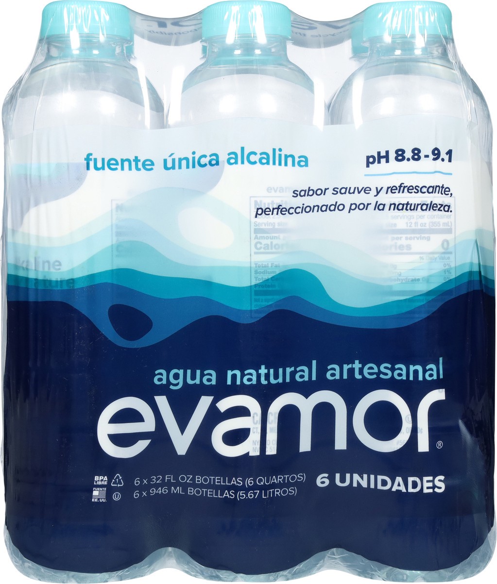 slide 4 of 9, evamor Natural Artesian Water - 6 ct, 6 ct