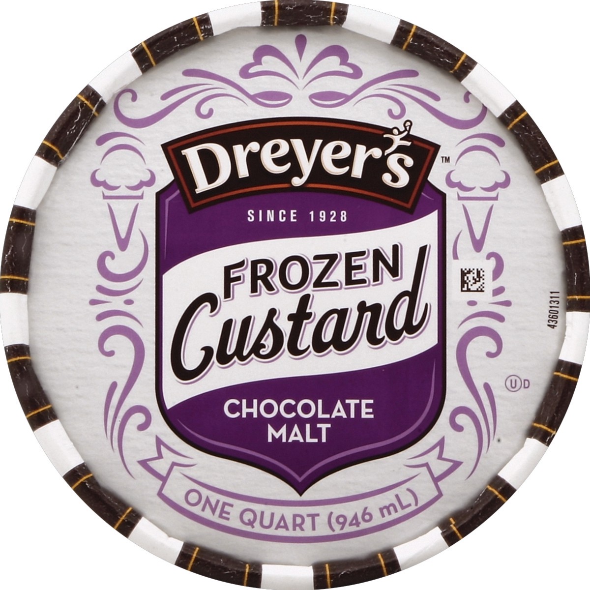 slide 2 of 3, Dreyer's Chocolate Malt Frozen Custard, 32 oz