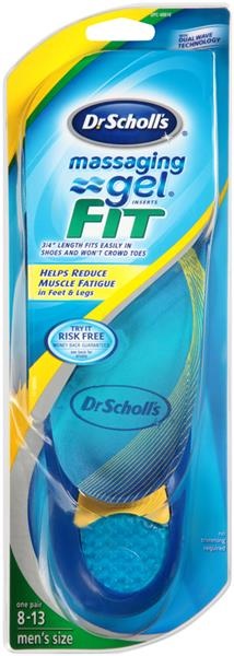 slide 1 of 1, Dr. Scholl's Massaging Gel Fit Men's Insoles, 1 pair