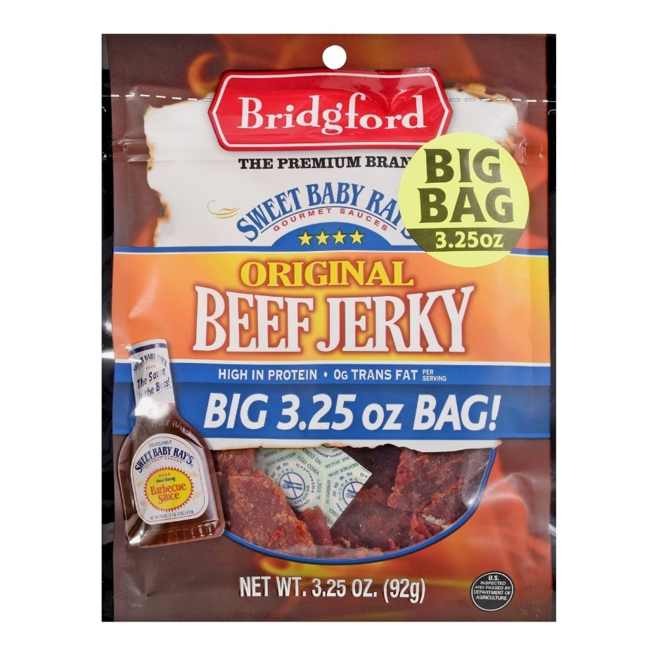 slide 1 of 1, Sweet Baby Rays Bridgford Sweet Baby Ray S Original Beef Jerky, 3.25 oz