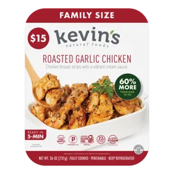 Kevin's Natural Foods Family-Size Roasted Garlic Chicken, 26 oz