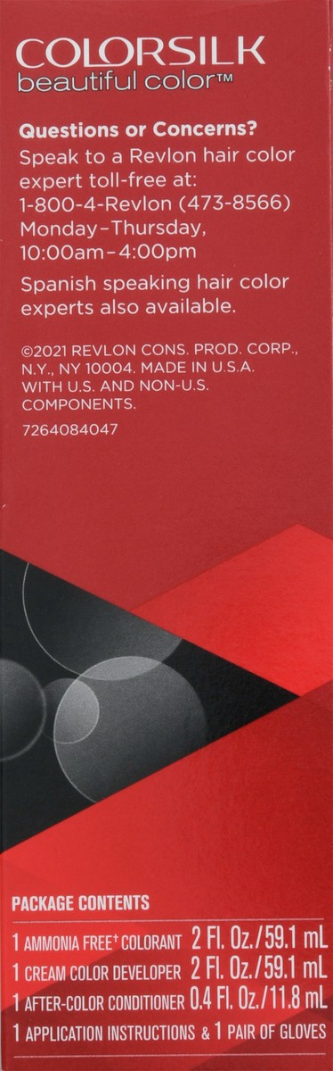 slide 8 of 9, Revlon Colorsilk 47 Medium Rich Brown Vegan Keratin Permanent Hair Color 1 Each, 1 ct