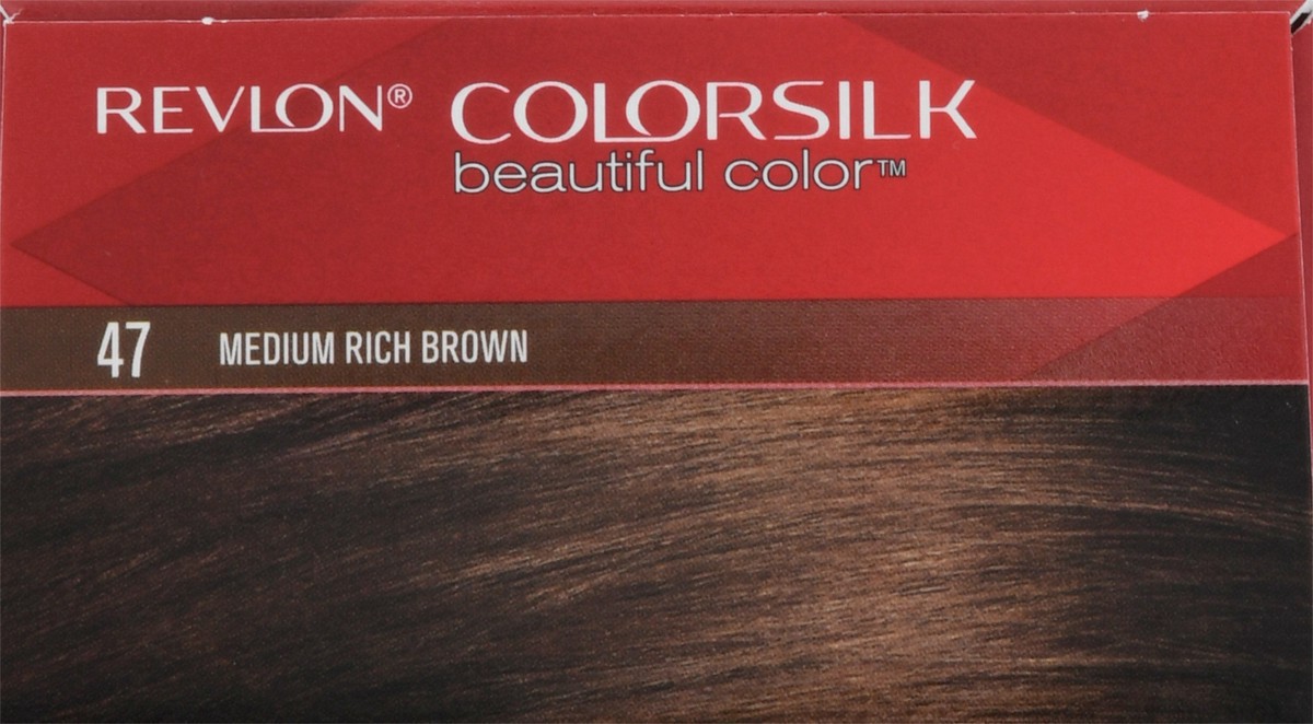slide 7 of 9, Revlon Colorsilk 47 Medium Rich Brown Vegan Keratin Permanent Hair Color 1 Each, 1 ct