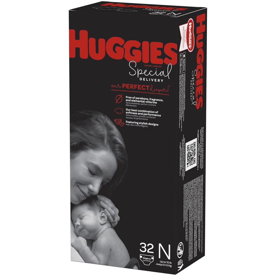 slide 3 of 3, Huggies Special Delivery Diapers, Size NB, 32 ct