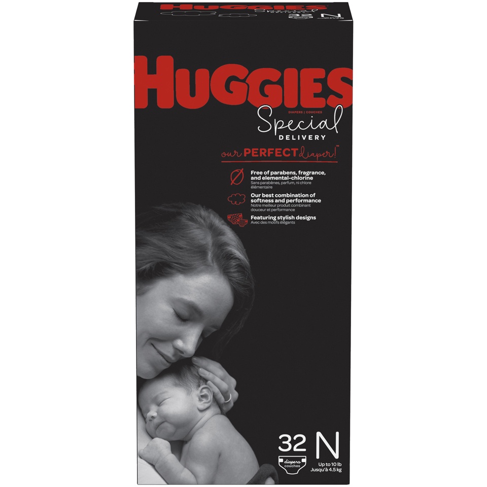 slide 1 of 3, Huggies Special Delivery Diapers, Size NB, 32 ct