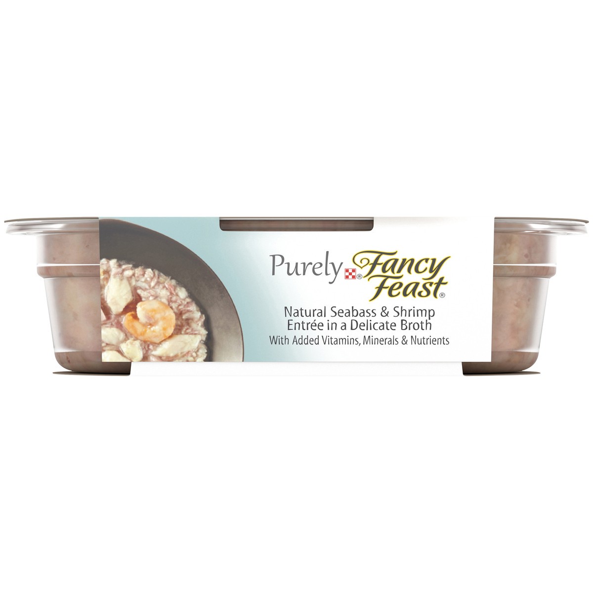 slide 5 of 9, Fancy Feast Purina Fancy Feast Natural Wet Cat Food, Purely Natural Seabass & Shrimp Entree, 2 oz