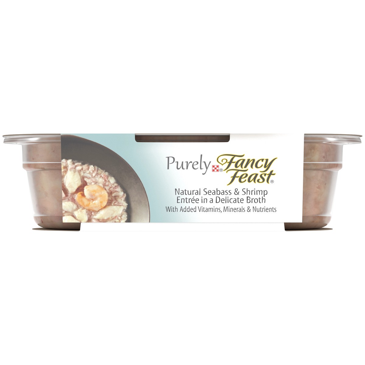 slide 4 of 9, Fancy Feast Purina Fancy Feast Natural Wet Cat Food, Purely Natural Seabass & Shrimp Entree, 2 oz