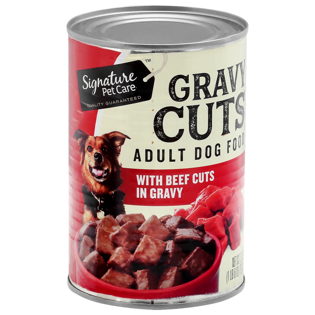 slide 4 of 9, Signature Pet Care Adult Gravy Cuts Beef Cuts in Gravy Dog Food 22 oz, 22 oz