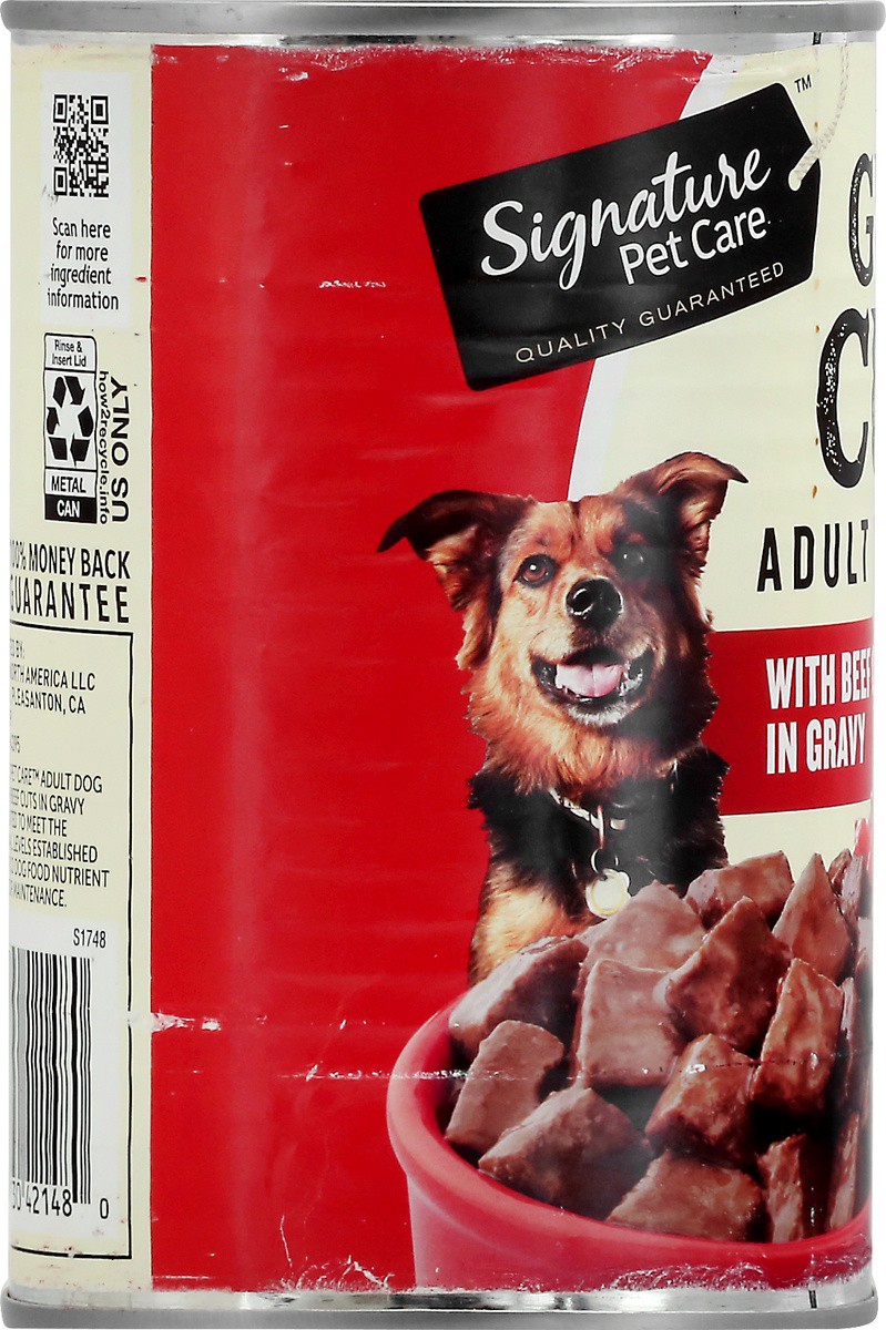 slide 6 of 9, Signature Pet Care Adult Gravy Cuts Beef Cuts in Gravy Dog Food 22 oz, 22 oz