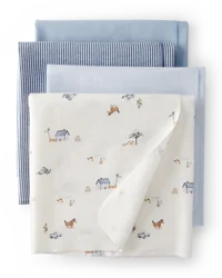 Carter's Carters Baby 4-Pack Receiving Blankets - Blue Blue OSZ
