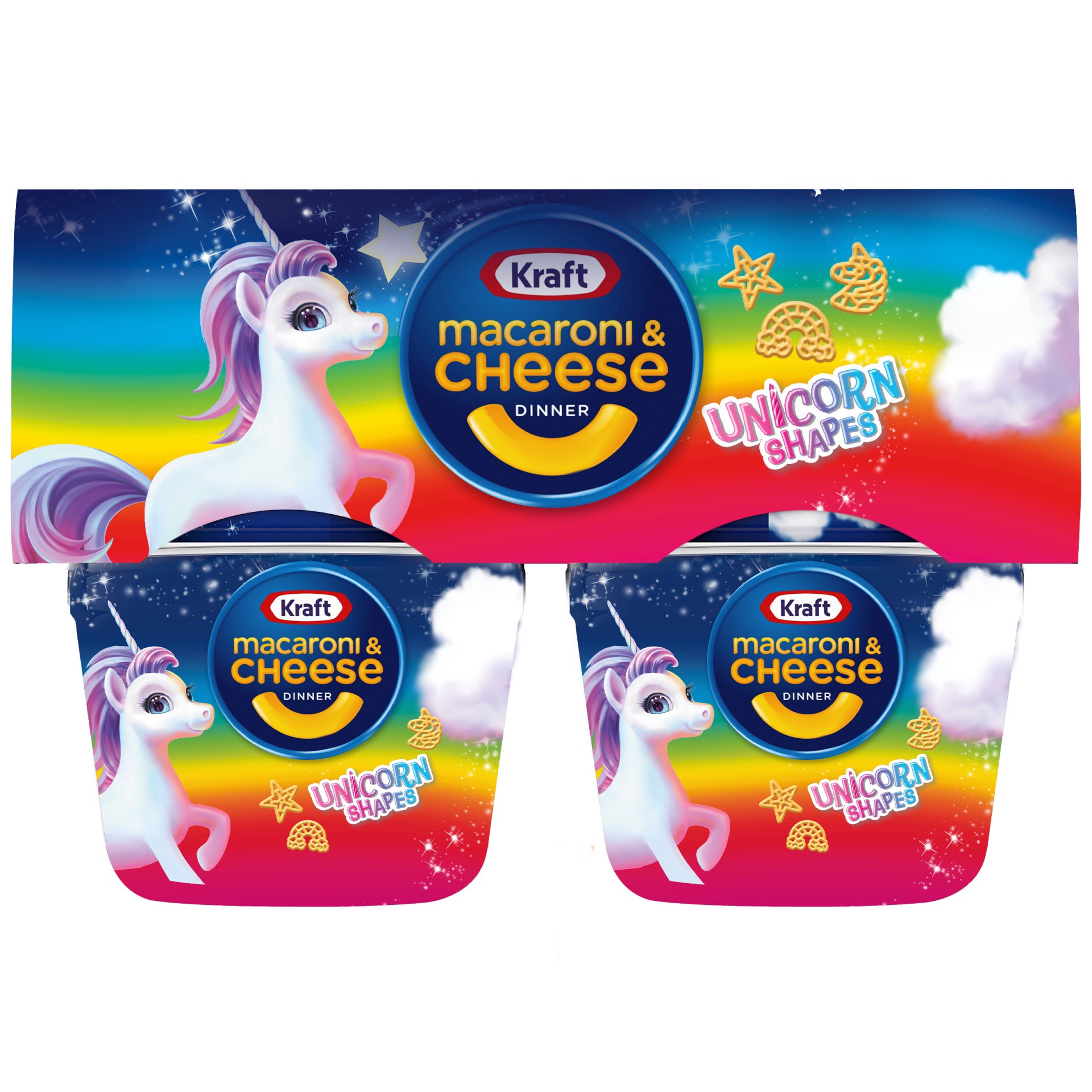 slide 1 of 6, Kraft Unicorn Macaroni & Cheese, 4 ct; 7.6 oz