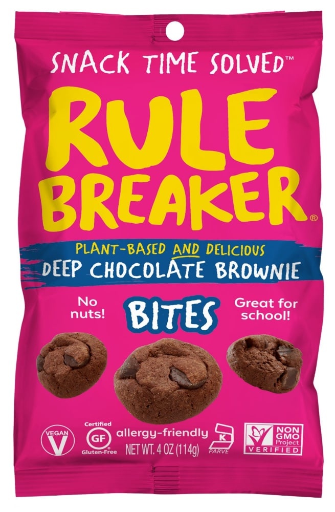 slide 1 of 1, Rule Breaker Deep Chocolate Brownie Bites, 4 oz