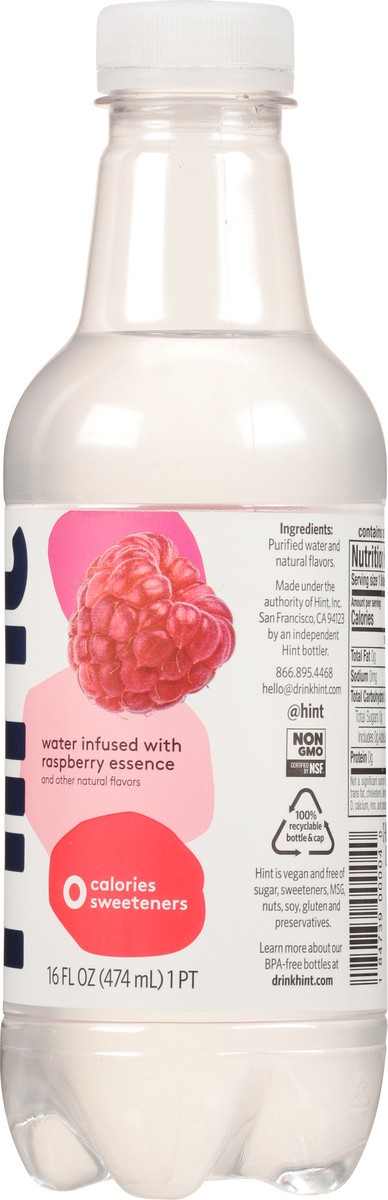 slide 5 of 14, hint Raspberry Flavored Water - 16 fl oz Bottle, 16 fl oz