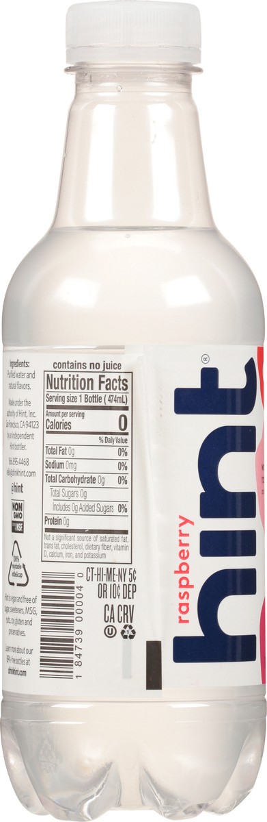 slide 10 of 14, hint Raspberry Flavored Water - 16 fl oz Bottle, 16 fl oz