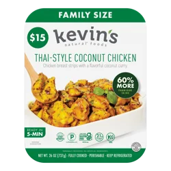Kevin's Natural Foods Family-Size Thai-Style Coconut Chicken, 26 oz