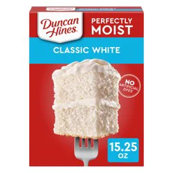 Duncan Hines Perfectly Moist Classic White Cake Mix, 15.25 oz