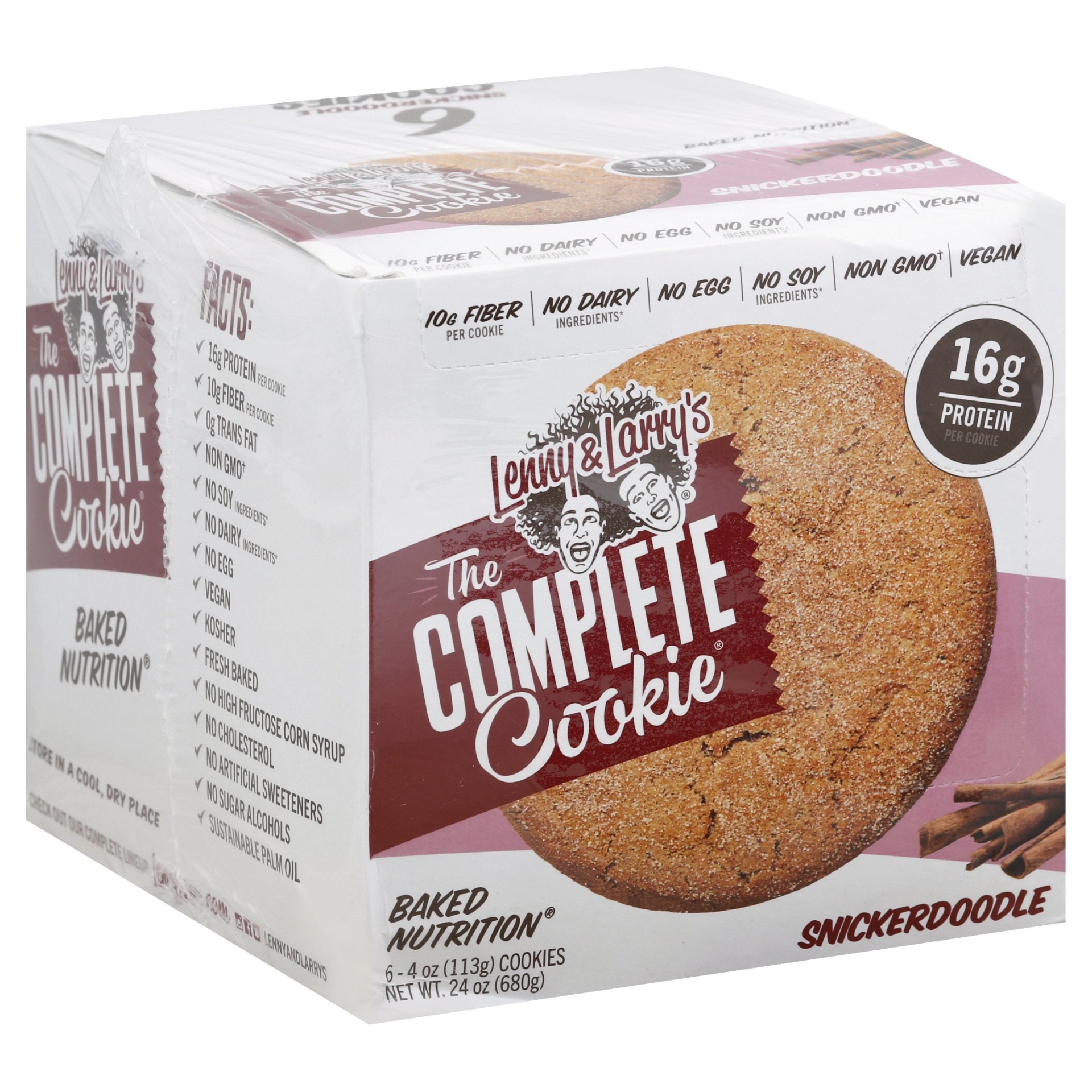 slide 1 of 1, Lenny & Larry's the Complete Cookie - Snickerdoodle, 6 ct