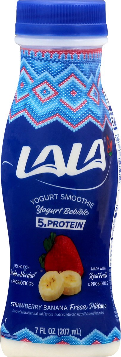 slide 4 of 16, LALA Strawberry Banana Yogurt Smoothie With Probiotics, 7 fl oz